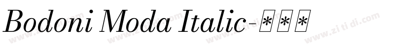 Bodoni Moda Italic字体转换